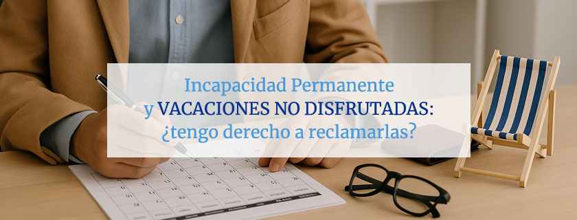 Incapacidad permanente y vacaciones no disfrutadas