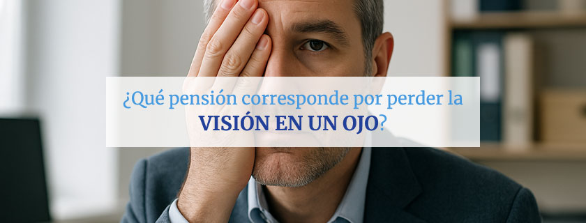 Qué pensión corresponde por perder la visión en un ojo