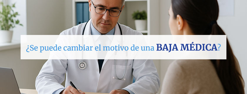 Se puede cambiar el motivo de una baja médica