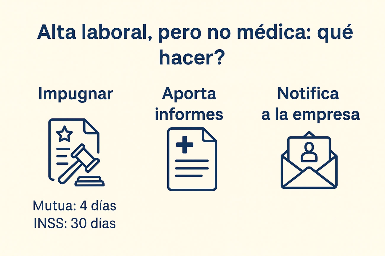 Qué hacer si te dan el alta laboral pero no el alta médica