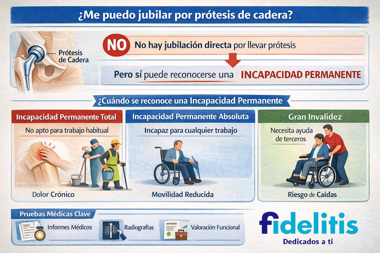 Me puedo jubilar por llevar una prótesis de cadera