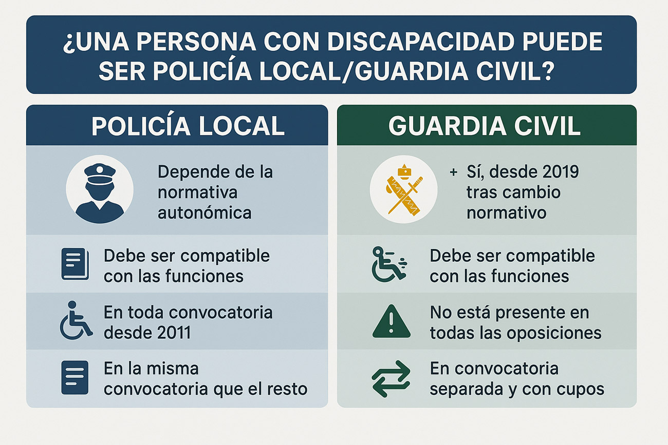 Una persona con discapacidad puede ser policía local