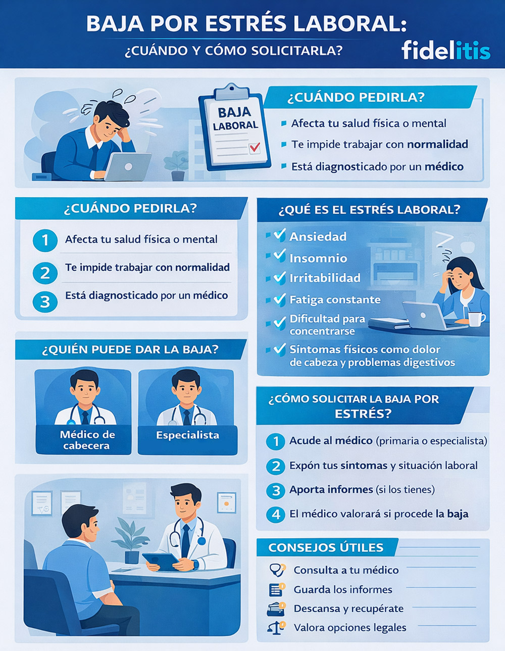 Baja por estrés laboral: cuándo y cómo solicitarla