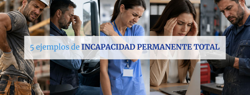 5 ejemplos de Incapacidad Permanente Total