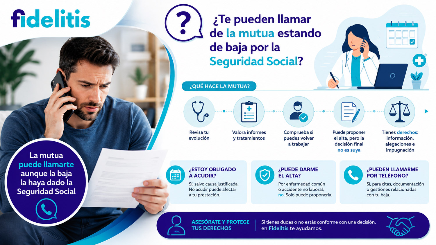 Estoy de baja por la Seguridad Social y me llaman de la mutua