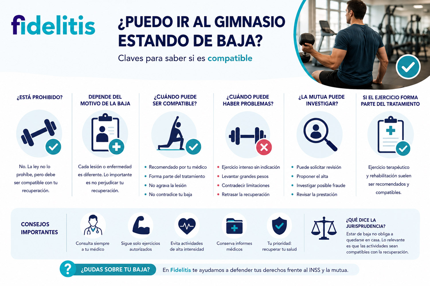 Puedo ir al gimnasio estando de baja