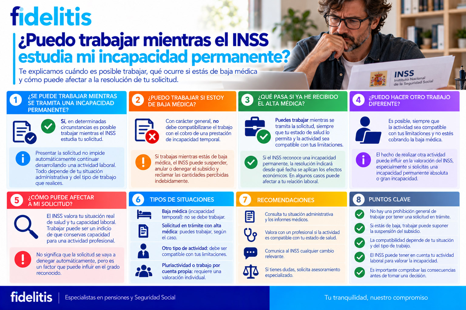 Trabajar mientras el INSS estudia mi incapacidad permanente